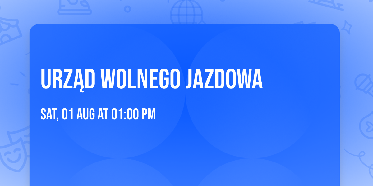 URZ\u0104D WOLNEGO JAZDOWA