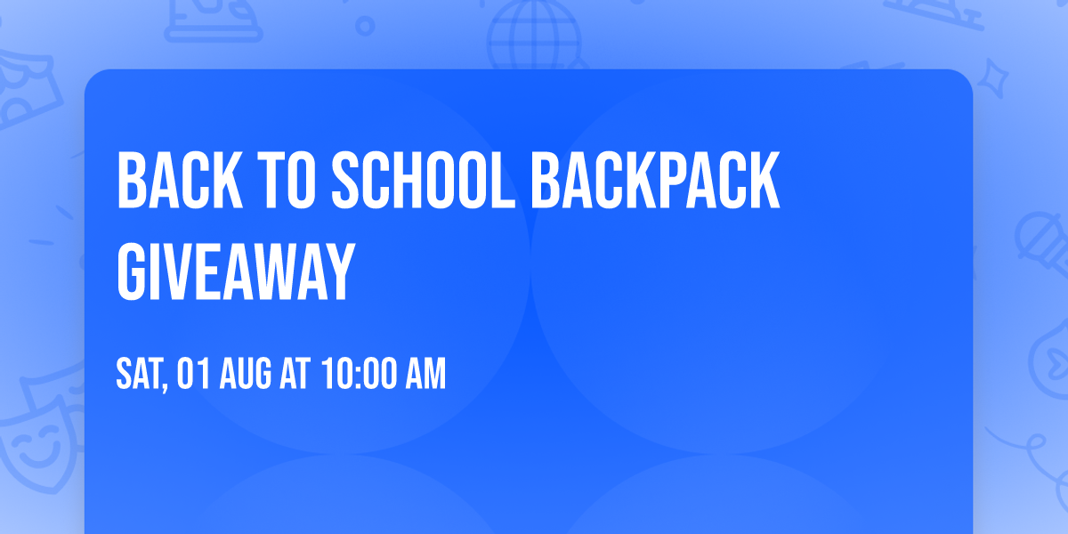 Back To School Backpack Giveaway