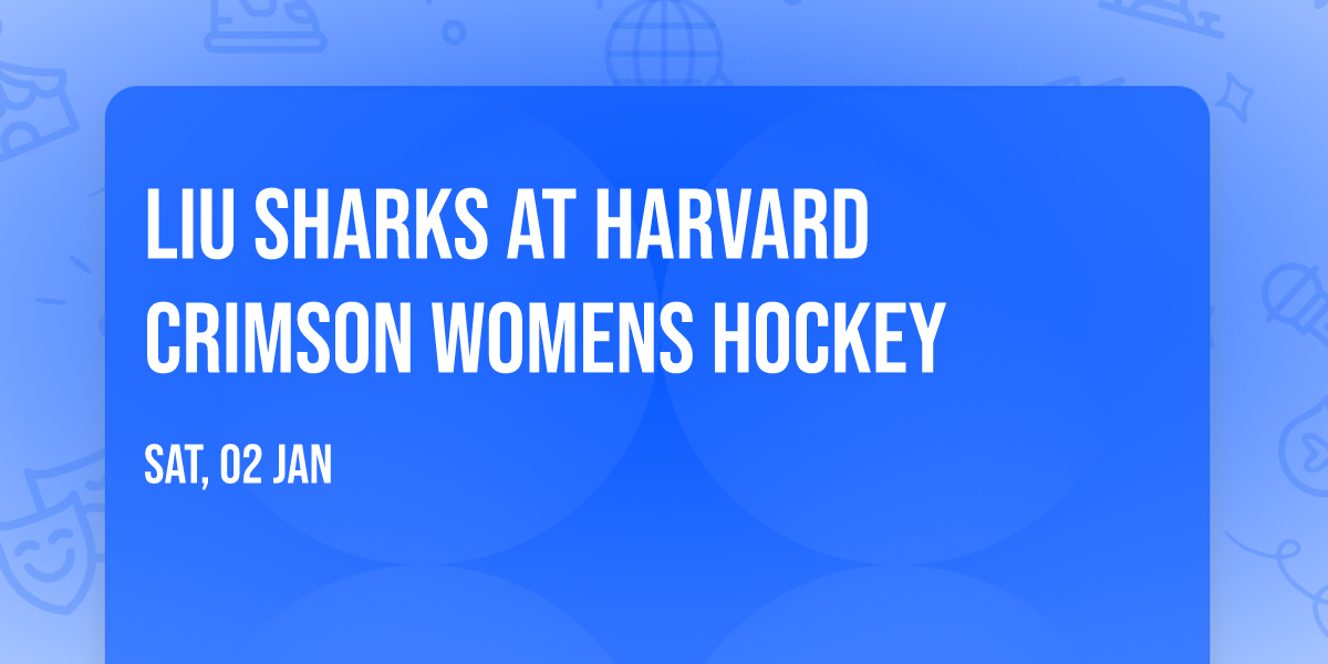 LIU Sharks at Harvard Crimson Womens Hockey