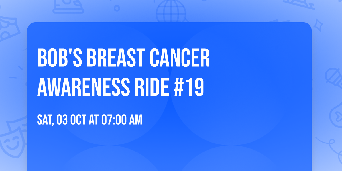 Bob's Breast Cancer Awareness Ride #19 