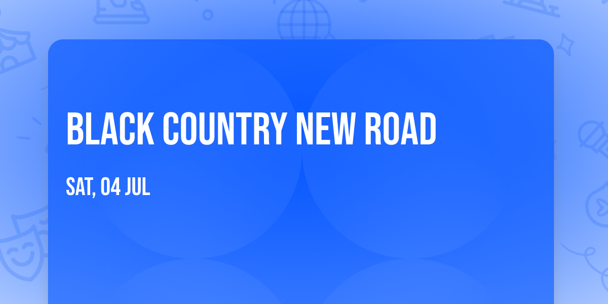 Black Country  New Road