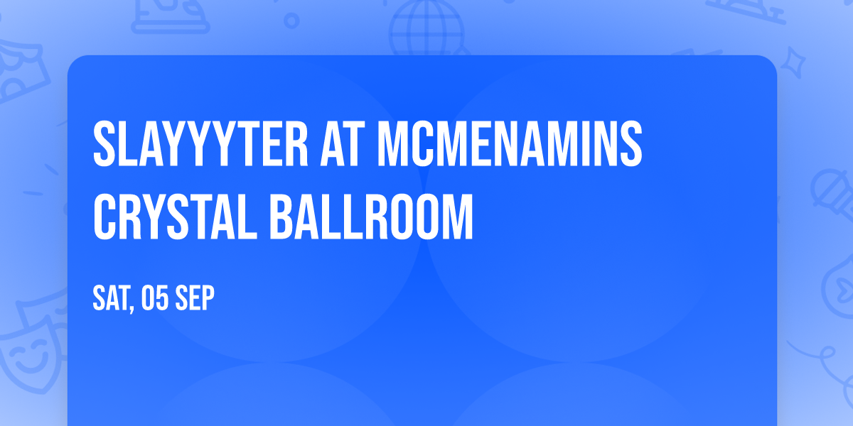 Slayyyter at McMenamins Crystal Ballroom