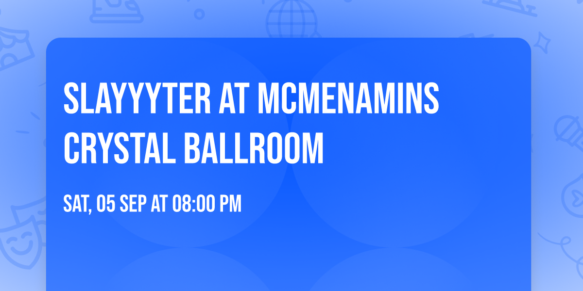 Slayyyter at McMenamins Crystal Ballroom