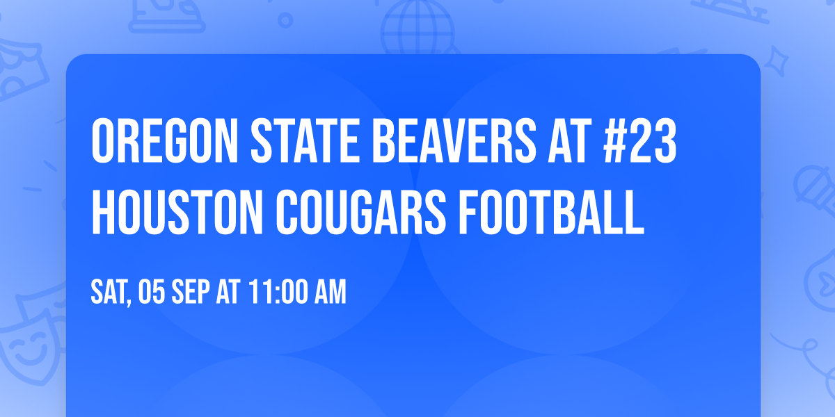 Oregon State Beavers at #23 Houston Cougars Football