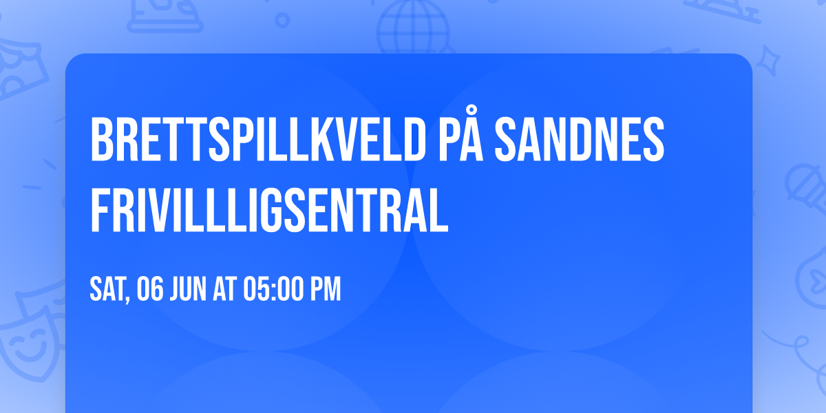 Brettspillkveld p\u00e5 Sandnes frivillligsentral