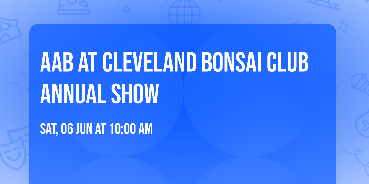 AAB at Cleveland Bonsai Club Annual Show