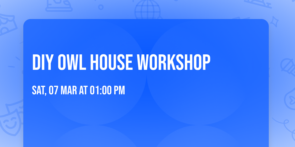 \ud83e\udd89 DIY Owl House Workshop \ud83e\udd89