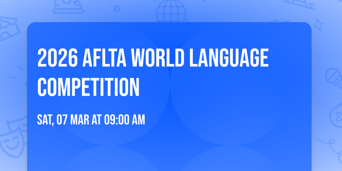 2026 AFLTA World Language Competition