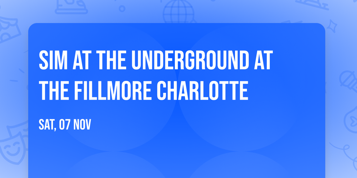 SiM at The Underground at The Fillmore Charlotte