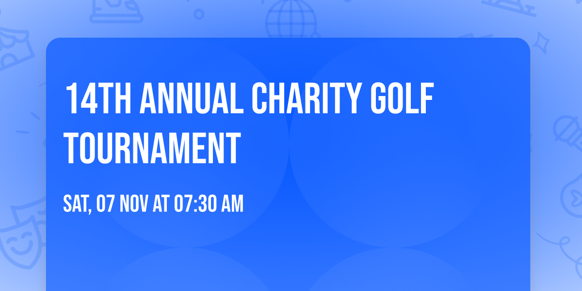14th Annual Charity Golf Tournament