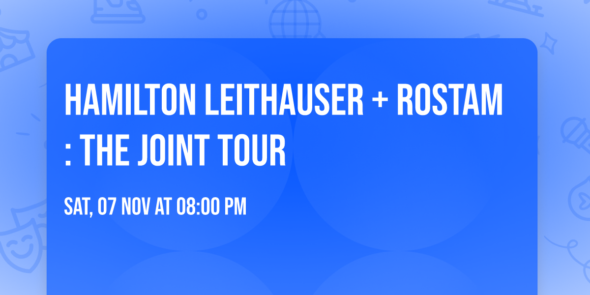Hamilton Leithauser + Rostam: The Joint Tour