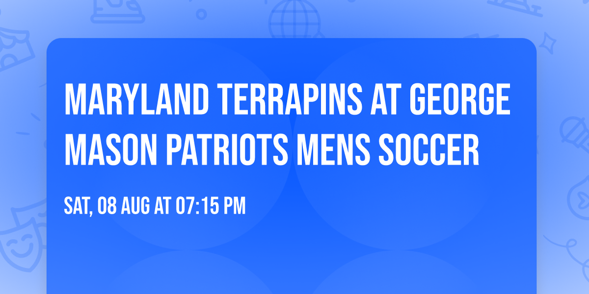 Maryland Terrapins at George Mason Patriots Mens Soccer