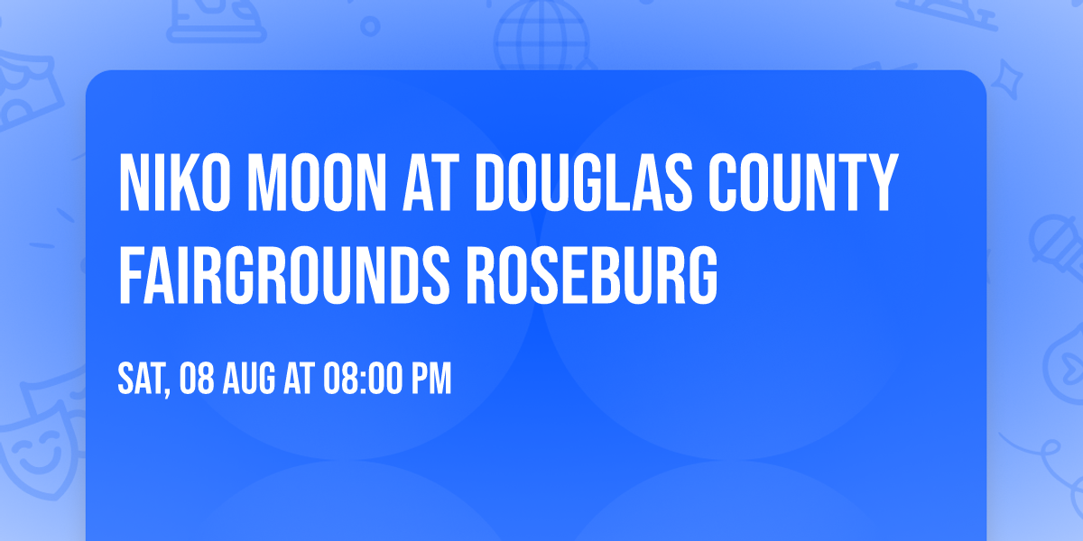 Niko Moon at Douglas County Fairgrounds Roseburg