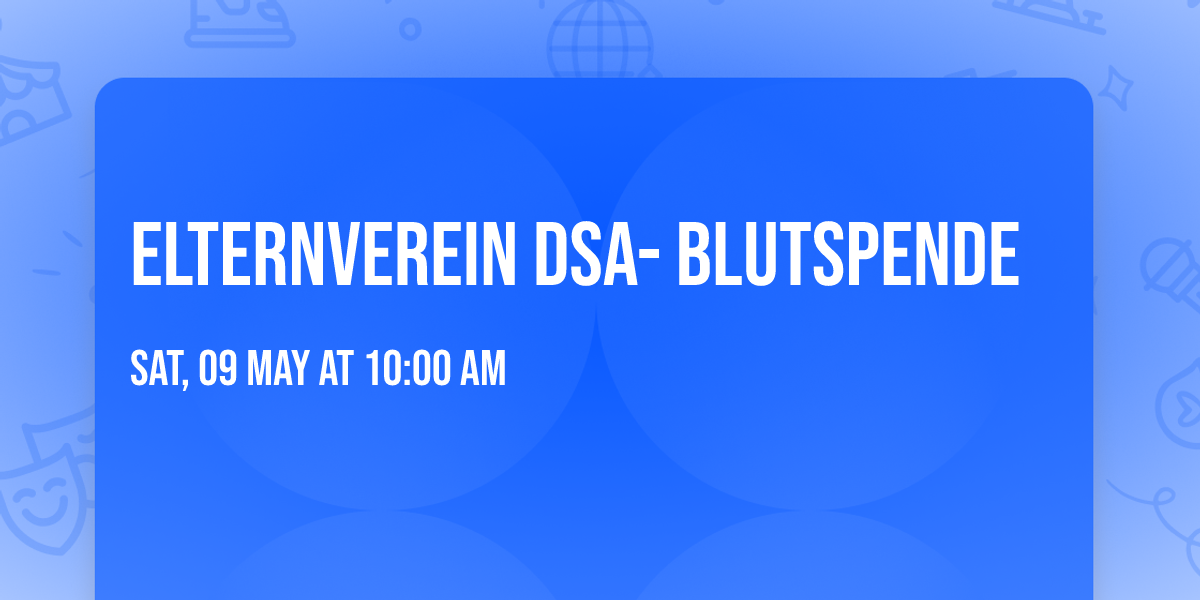Elternverein DSA- Blutspende