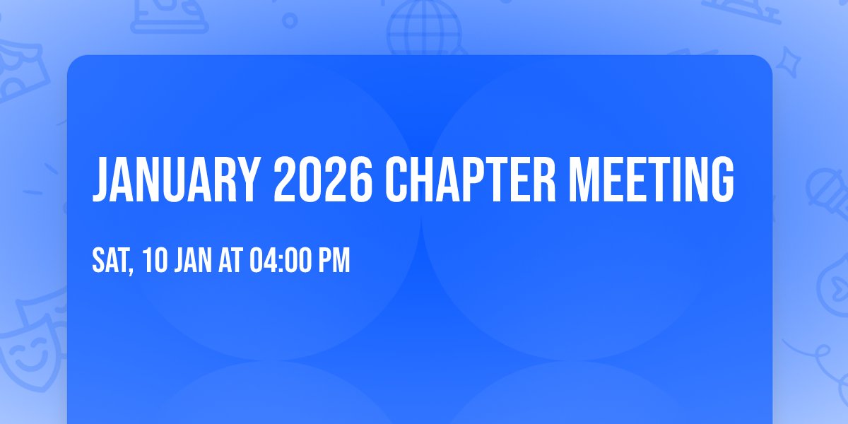 January 2026 Chapter Meeting