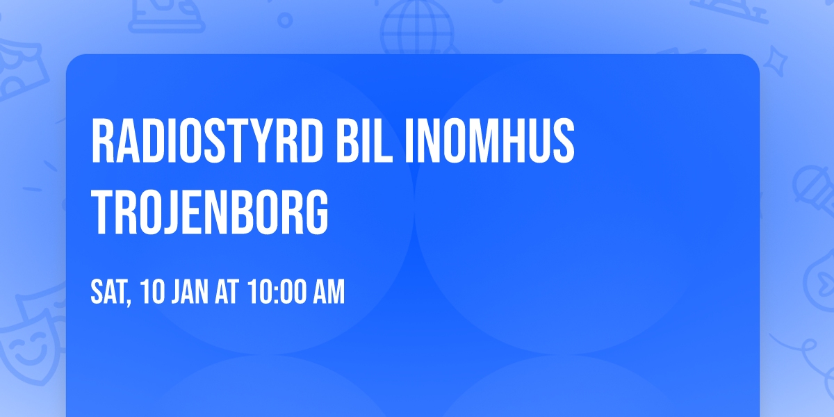 radiostyrd bil inomhus trojenborg