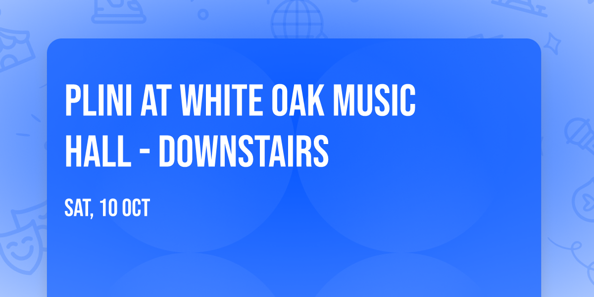 Plini at White Oak Music Hall - Downstairs