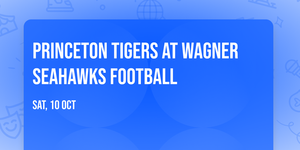 Princeton Tigers at Wagner Seahawks Football