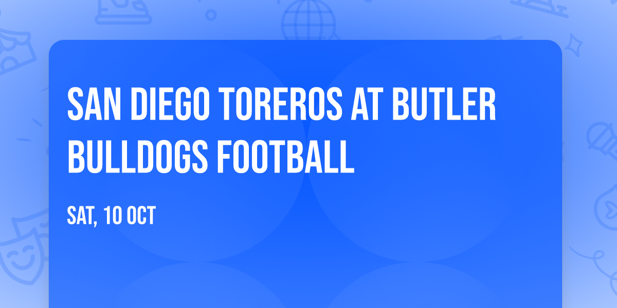 San Diego Toreros at Butler Bulldogs Football