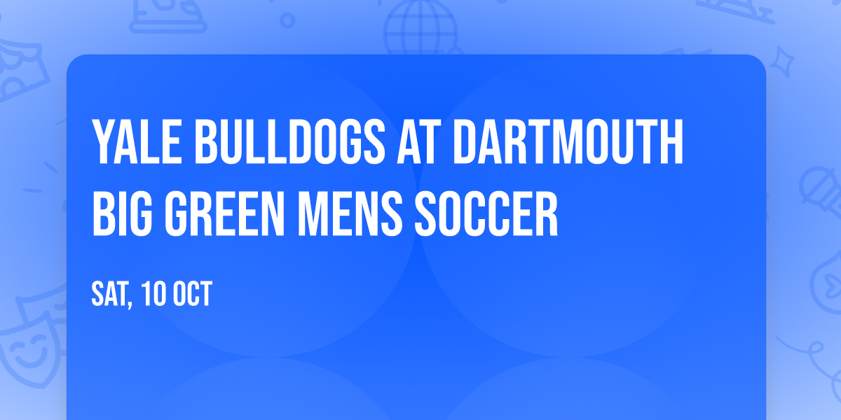 Yale Bulldogs at Dartmouth Big Green Mens Soccer