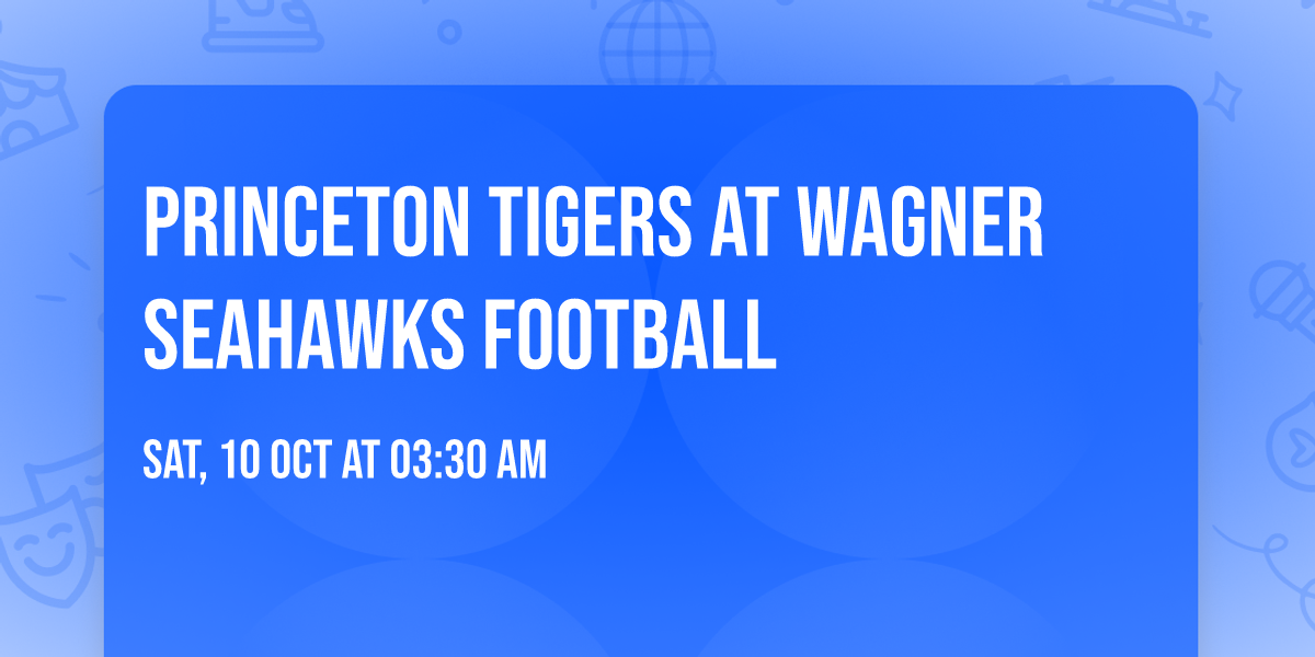Princeton Tigers at Wagner Seahawks Football