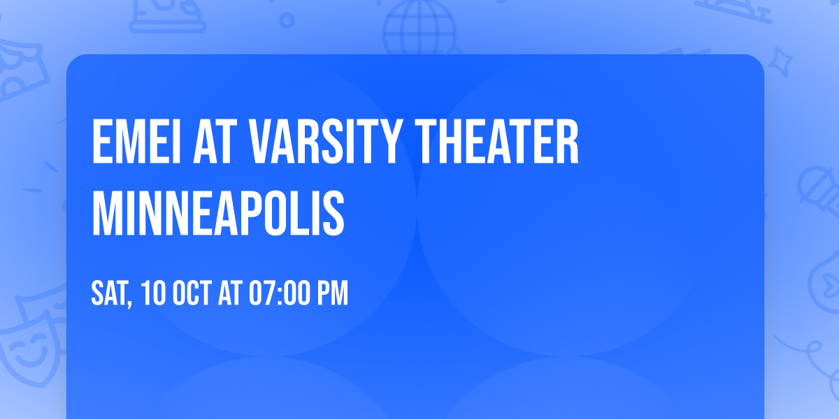 EMEI at Varsity Theater Minneapolis
