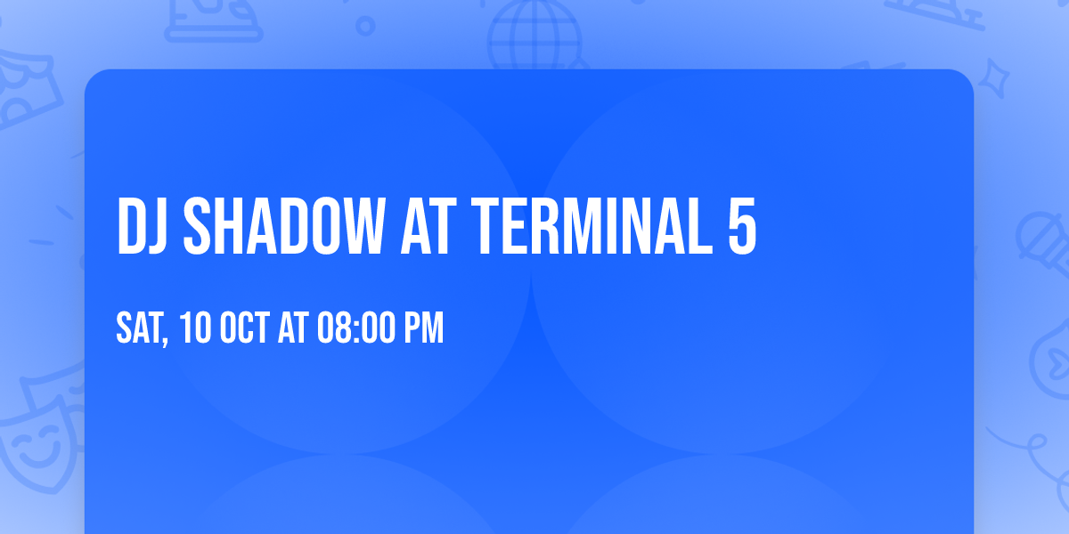 DJ Shadow at Terminal 5