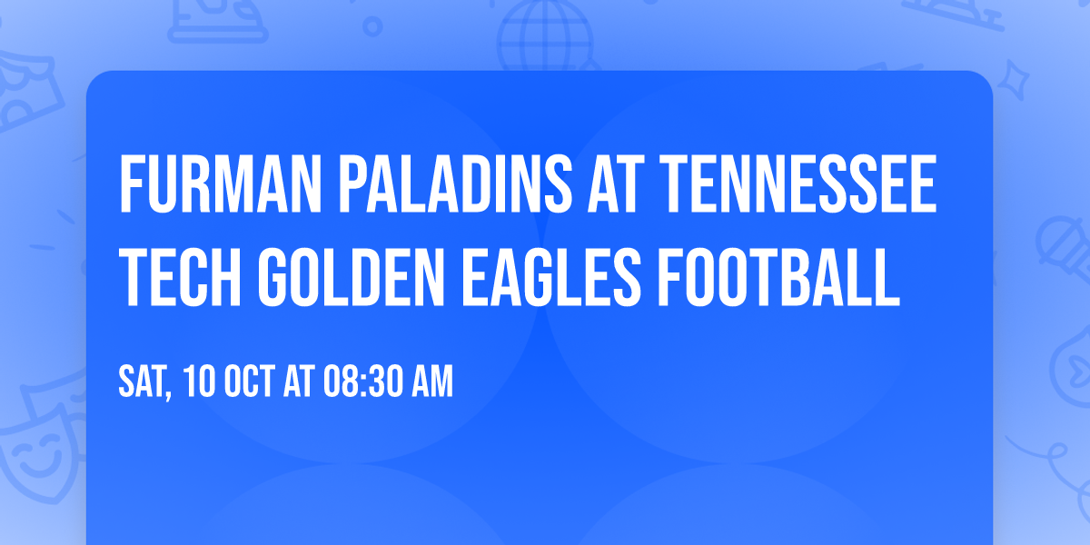 Furman Paladins at Tennessee Tech Golden Eagles Football