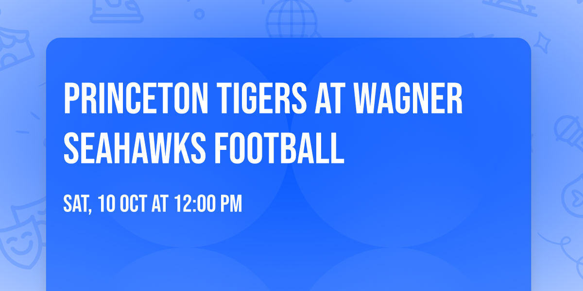 Princeton Tigers at Wagner Seahawks Football
