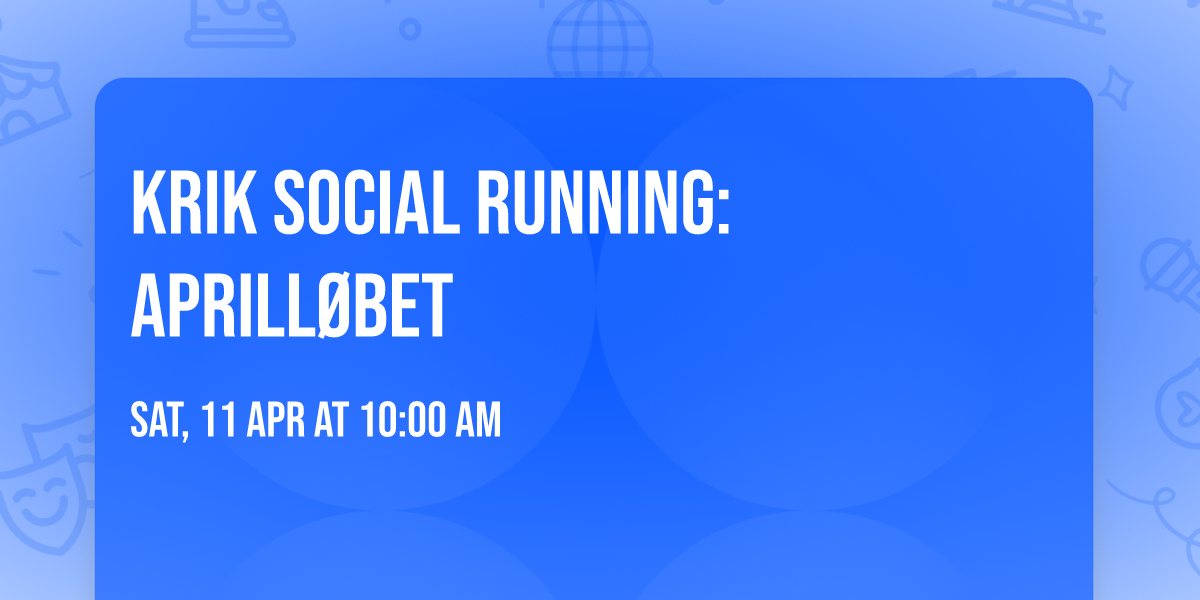 KRIK Social Running: APRILL\u00d8BET \ud83d\udd25