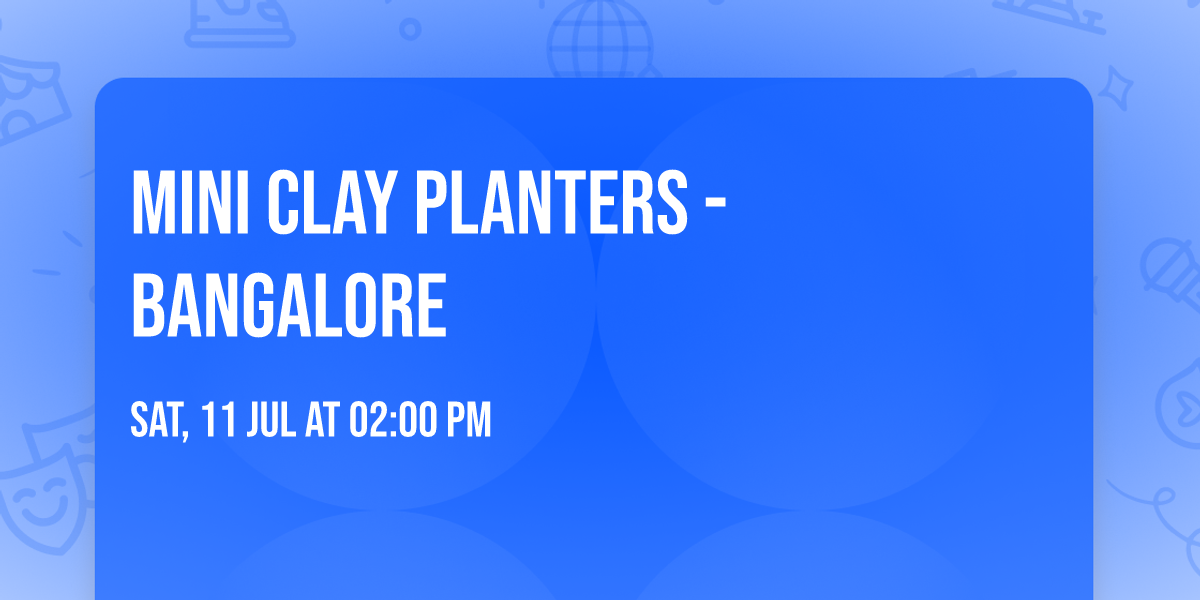 Mini Clay Planters - Bangalore