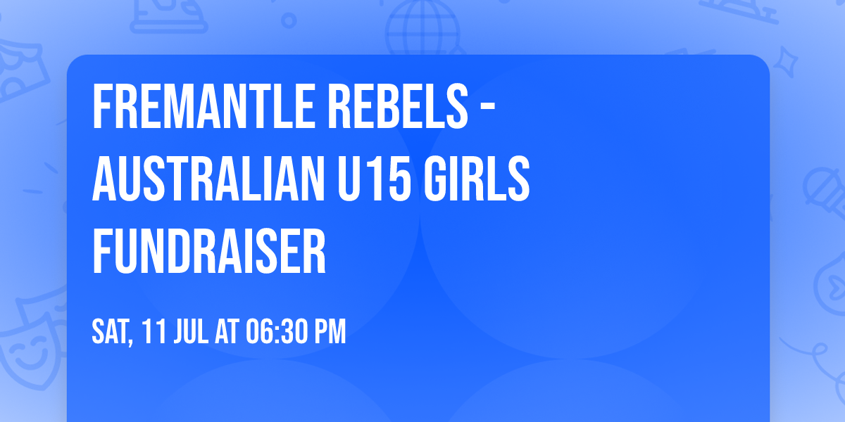 Fremantle Rebels - Australian U15 Girls Fundraiser