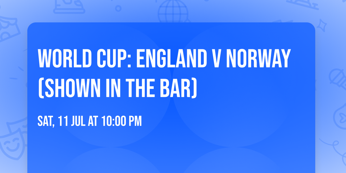 World Cup: England v Norway (shown in the bar)