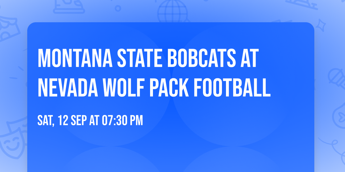 Montana State Bobcats at Nevada Wolf Pack Football