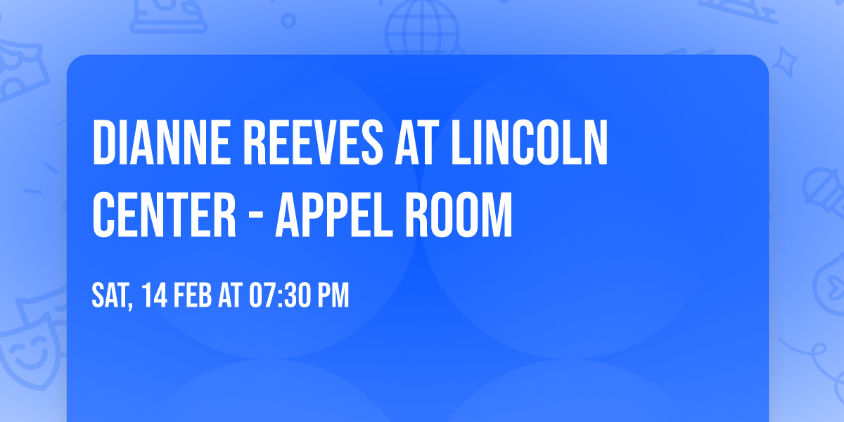 Dianne Reeves at Lincoln Center - Appel Room