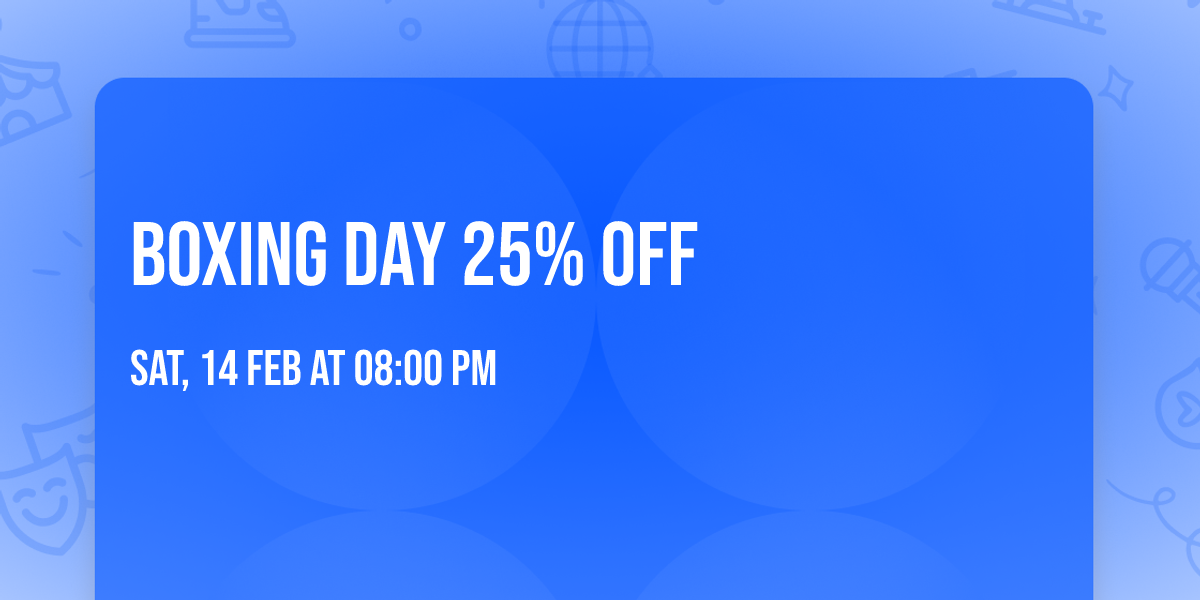 Boxing Day 25% Off