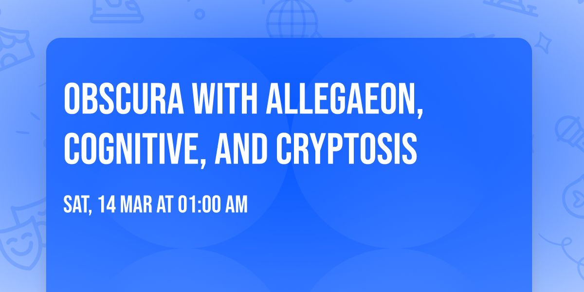 Obscura with Allegaeon, Cognitive, and Cryptosis