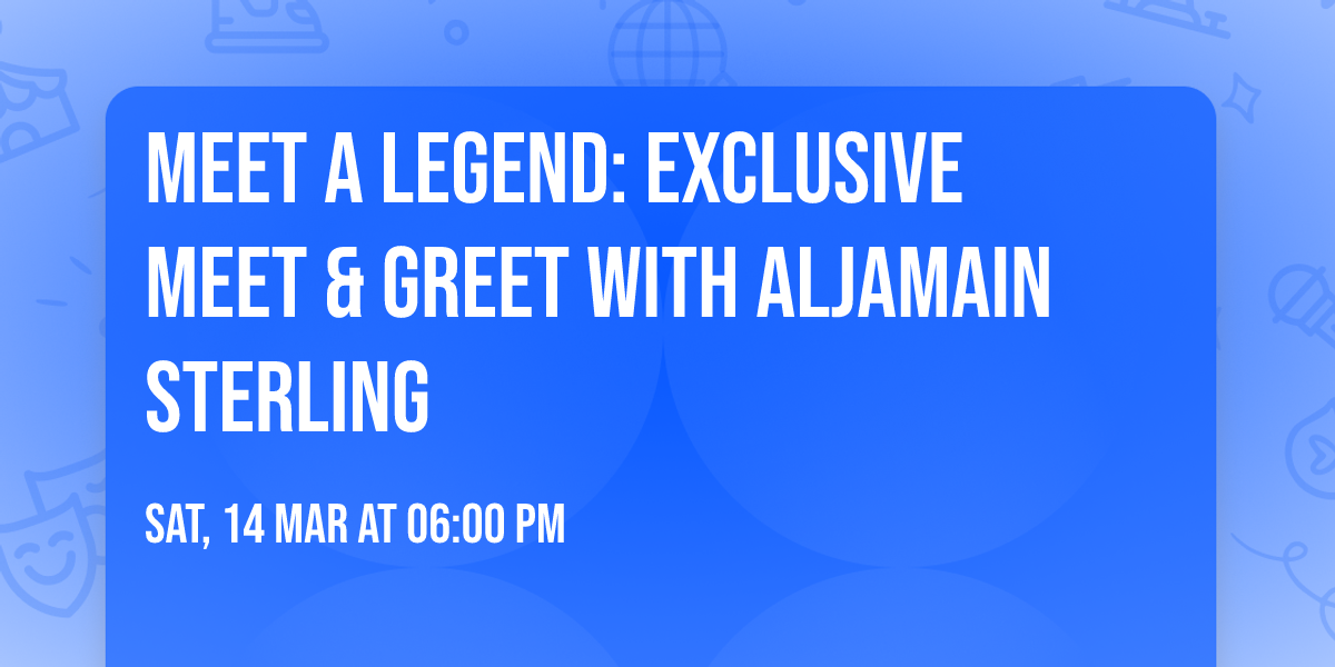 Meet a Legend: Exclusive Meet & Greet with Aljamain Sterling