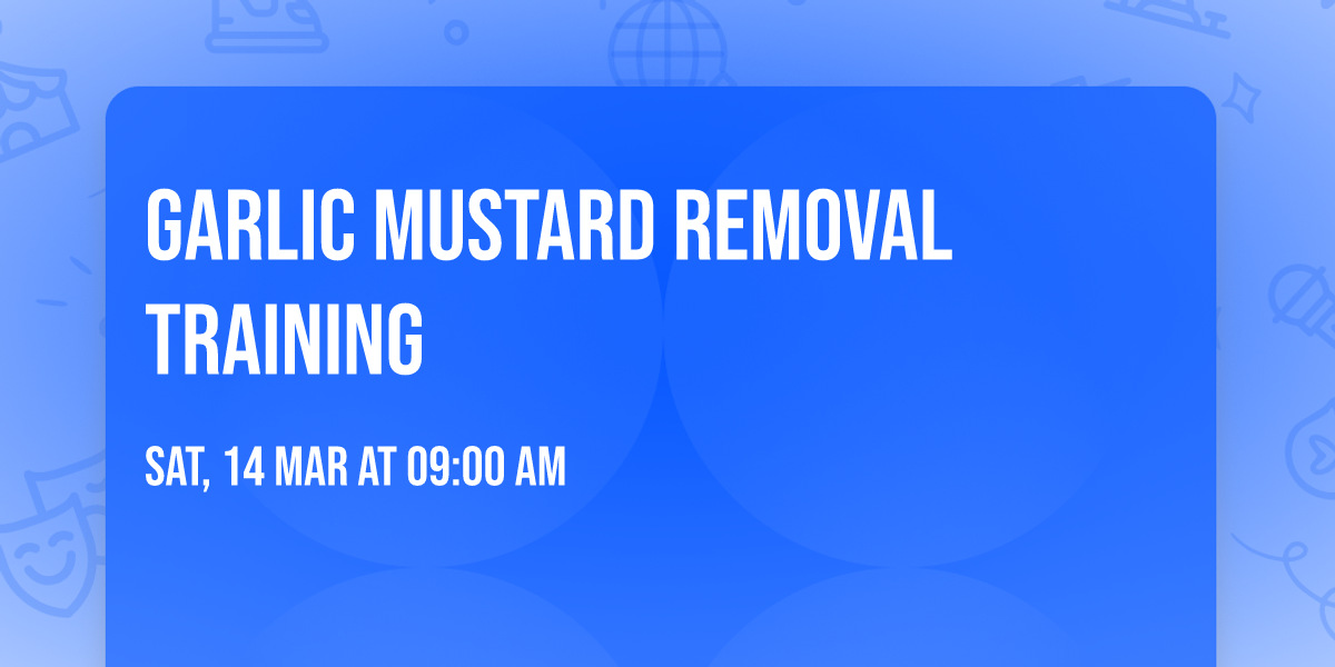 Garlic Mustard Removal Training