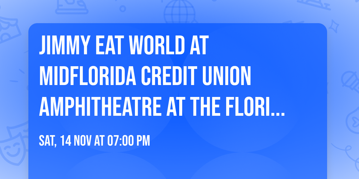 Jimmy Eat World at MidFlorida Credit Union Amphitheatre at the Florida State Fair Grounds