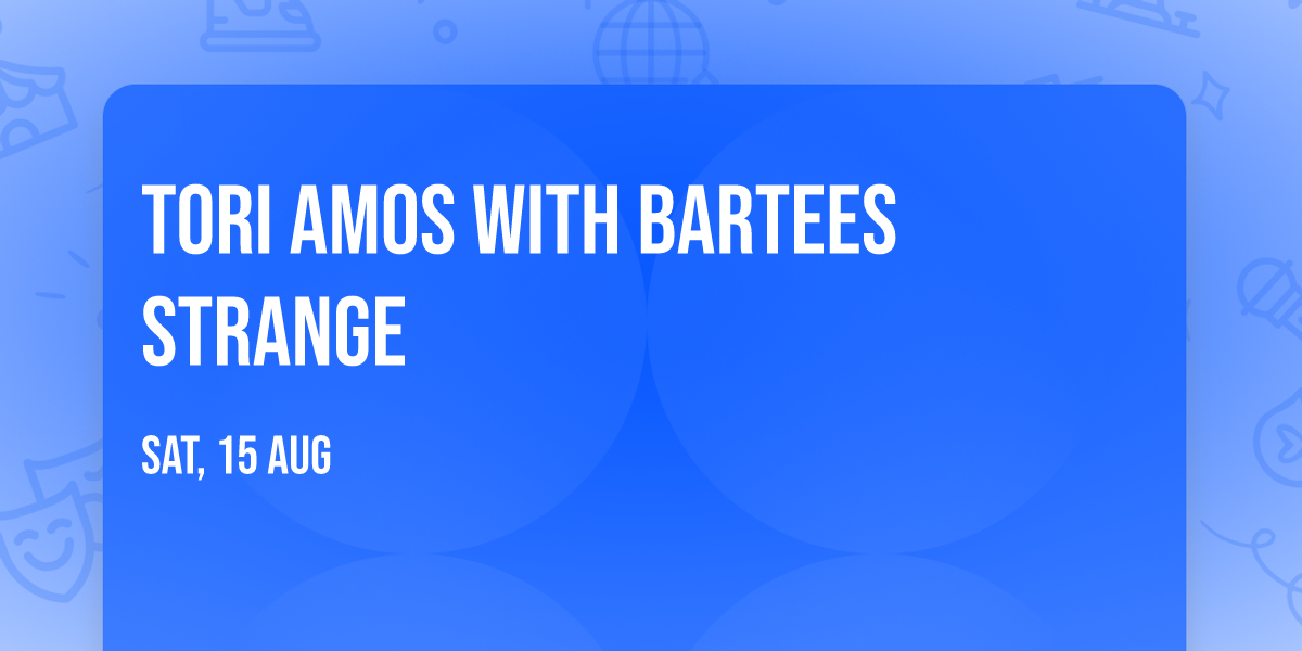 Tori Amos with Bartees Strange