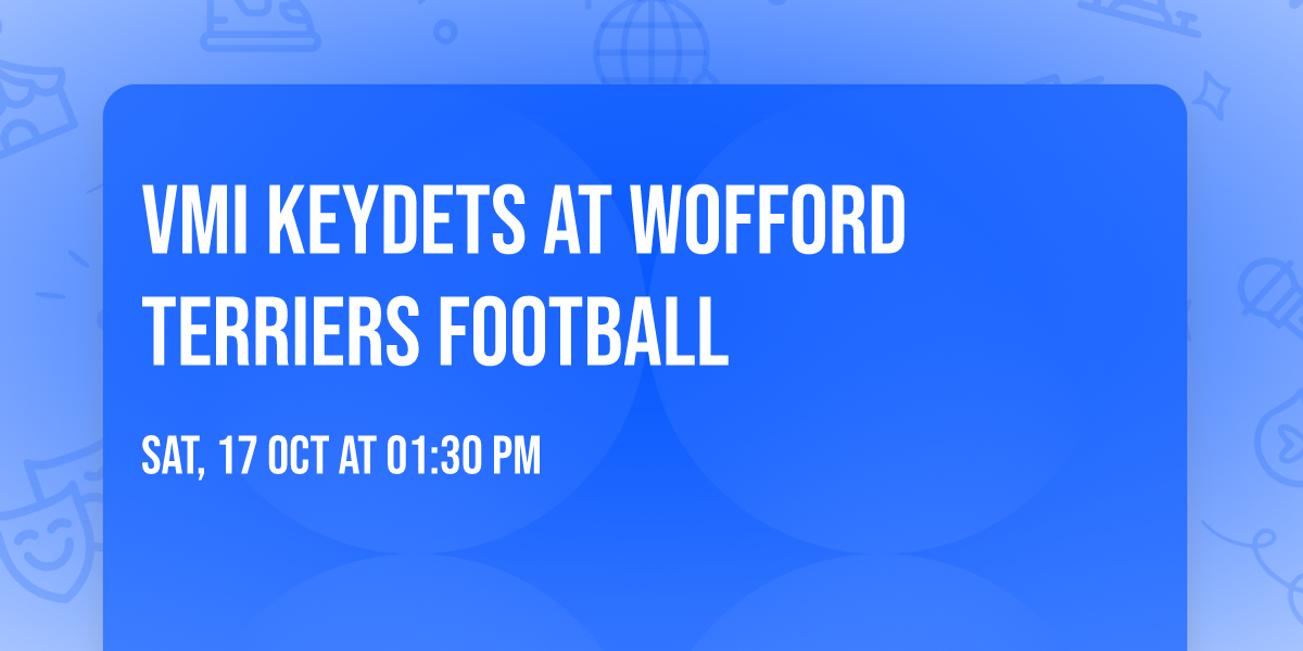 VMI Keydets at Wofford Terriers Football