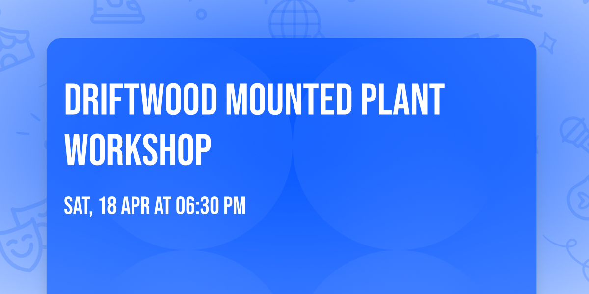 DRIFTWOOD MOUNTED PLANT WORKSHOP