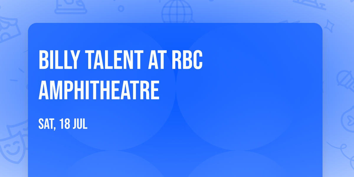 Billy Talent at RBC Amphitheatre