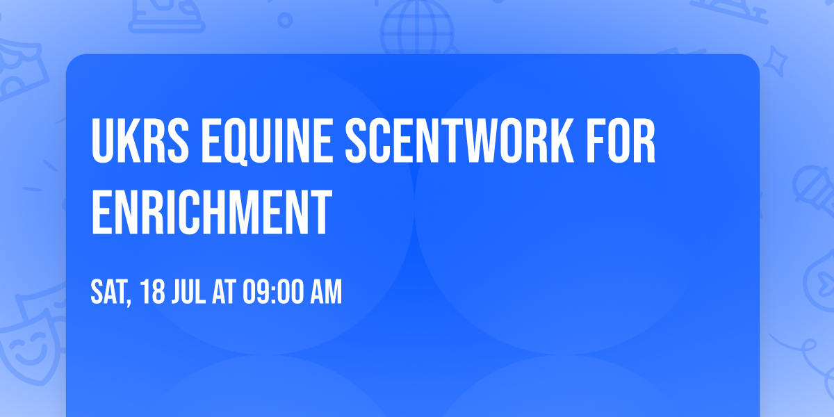 UKRS Equine scentwork for enrichment