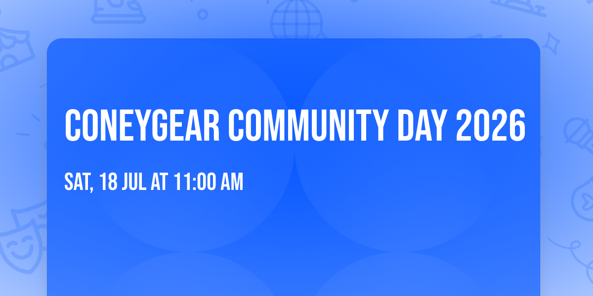 Coneygear Community Day 2026