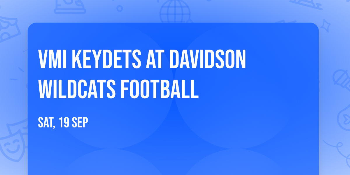 VMI Keydets at Davidson Wildcats Football