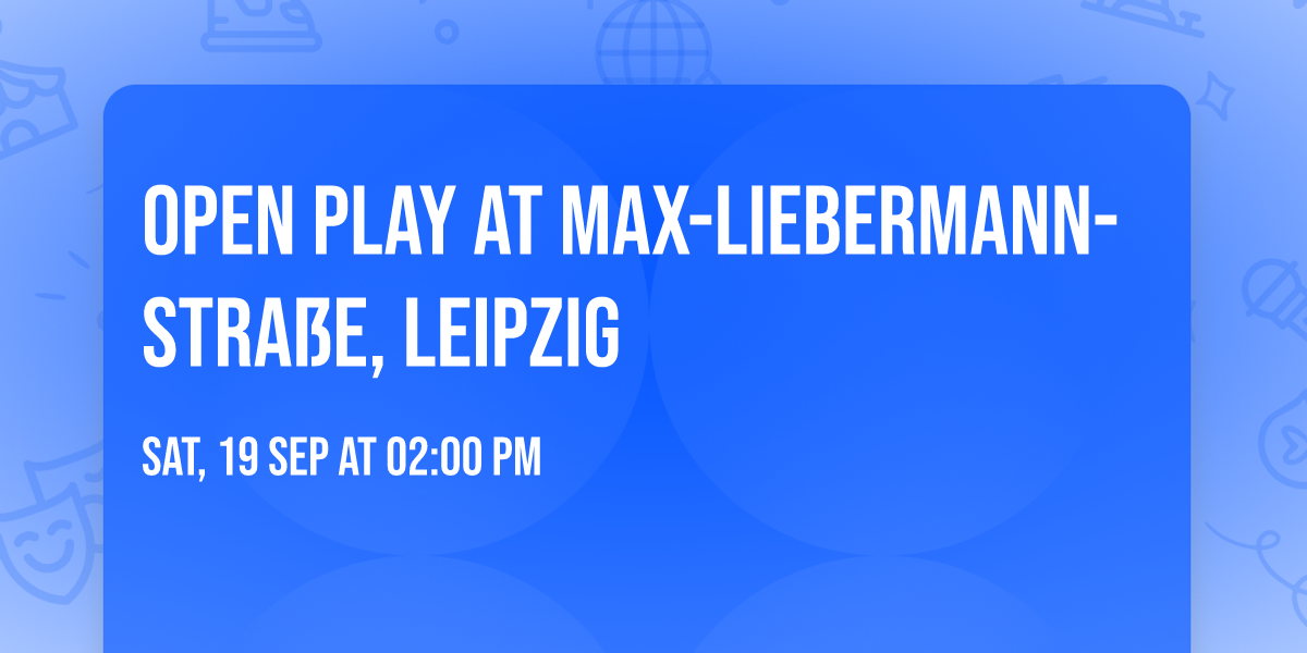 Open play at Max-Liebermann-Stra\u00dfe, Leipzig