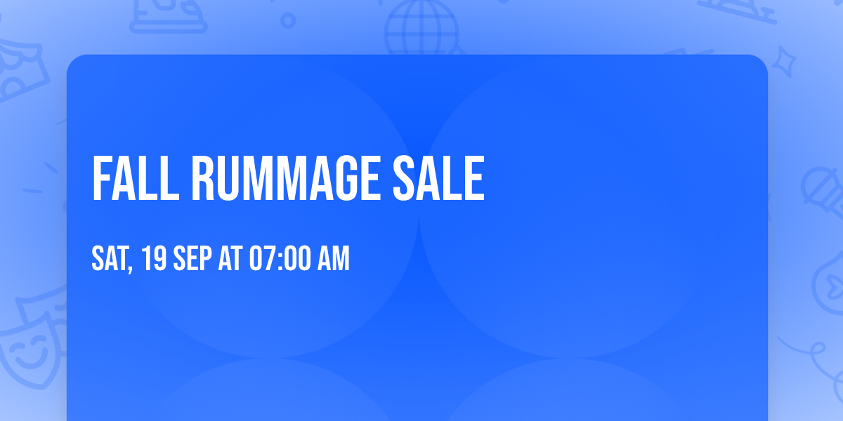 Fall Rummage Sale