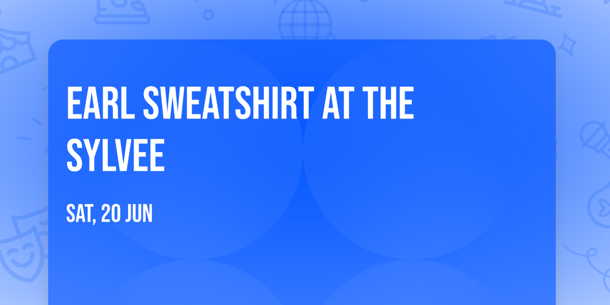 Earl Sweatshirt at The Sylvee